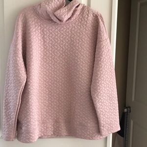 Athletic cowl neck sweater